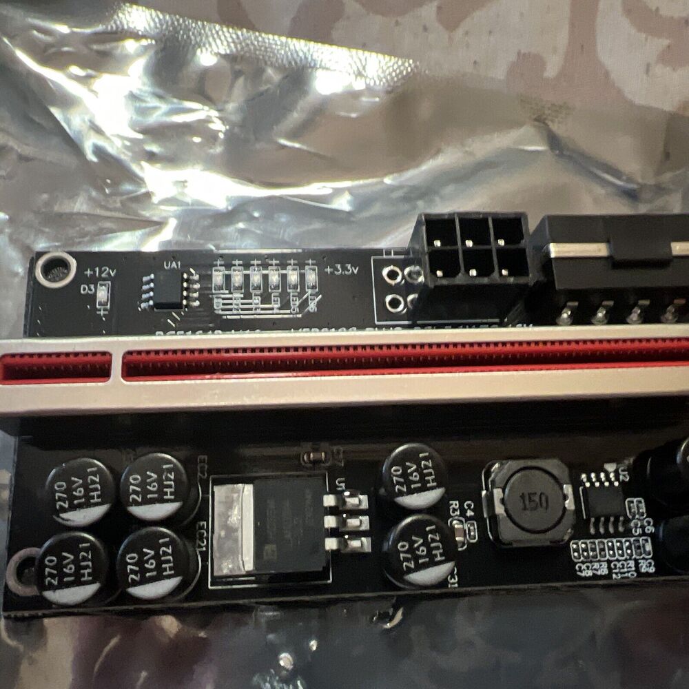 PCI-E 1x to 16x Powered USB3.0 GPU Riser Extender Adapter Card - Picture 6 of 16